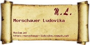Morschauer Ludovika névjegykártya